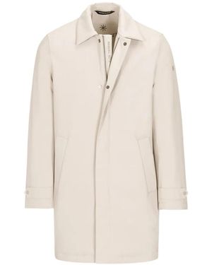 Manuel Ritz Concealed-Fastening Coat - White