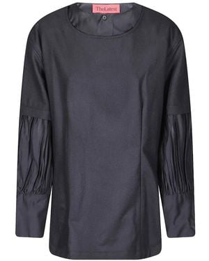 Thelatest Erin Balloon-Sleeve Blouse - Blue
