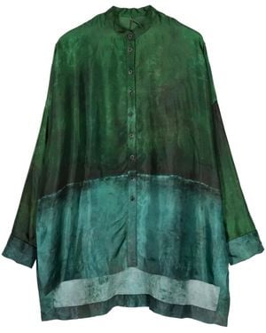 Masnada Tie-Dye Long-Sleeve Shirt - Green