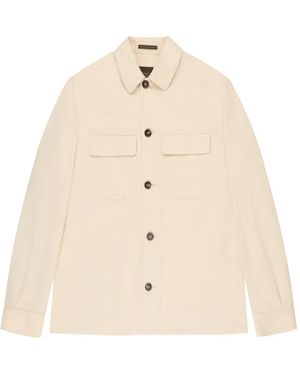 Incotex Flap-Pocket Overshirt - Natural