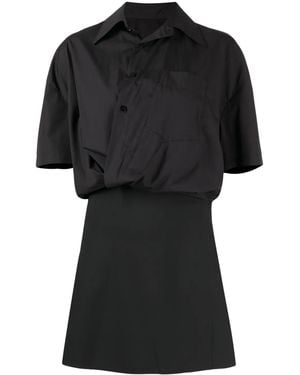 JNBY Wrapped Short-Sleeved Dress - Black