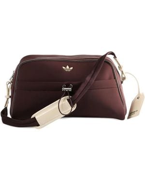 adidas Logo-Embroidered Shoulder Bag - Brown