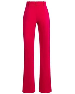 Pinko Pressed-Crease Split-Hem Trousers - Red
