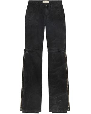Blumarine Pantaloni Con Zip - Nero