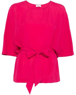 Liu Jo T-Shirt Aus Krepp - Pink