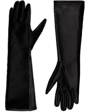 Loulou de Saison Edna Leather Gloves - Black