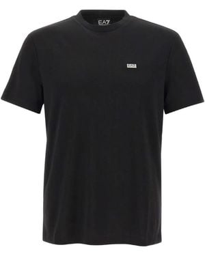 EA7 Metallic Logo-Plaque T-Shirt - Black