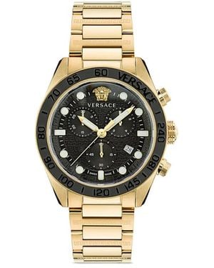 Versace Greca Dome Chrono 43Mm - Metallic