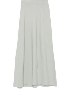 Christian Wijnants Kugo Ribbed Wool Midi Skirt - White