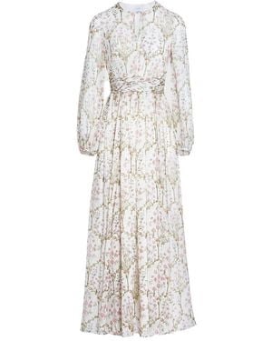 Giambattista Valli フローラル ロングスリーブ ドレス - ホワイト