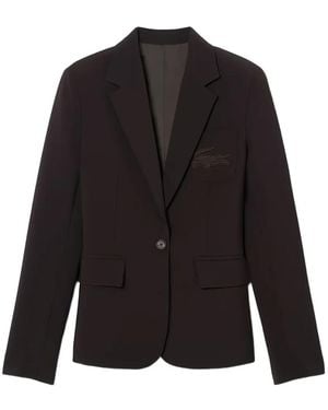 Lacoste Logo-Patch Blazer - Black