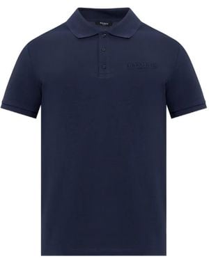 Balmain Logo-Embroidered Polo Shirt - Blue