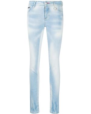 Philipp Plein High Rise Skinny Fit Jeggings - Blue