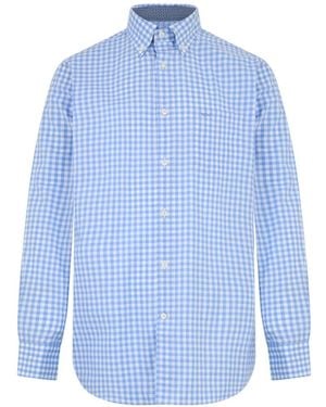 Paul & Shark Gingham Long-Sleeve Shirt - Blue