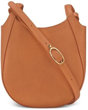 Longchamp Bandolera Le Foulonné Pequeña De Piel Granulada - Marrón