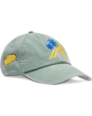 The Attico Ibiza Embroidered Baseball Cap - Blue