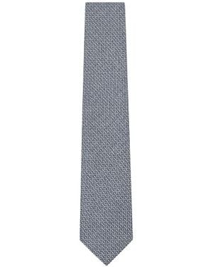 Tombolini Krawatte Mit Geometrischem Print - Weiß