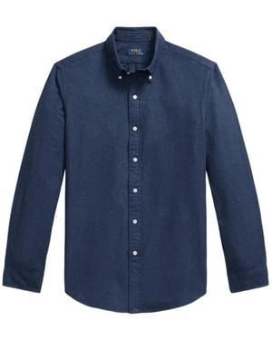 Polo Ralph Lauren Custom-Fit Oxford Overhemd Met Kraag - Blauw