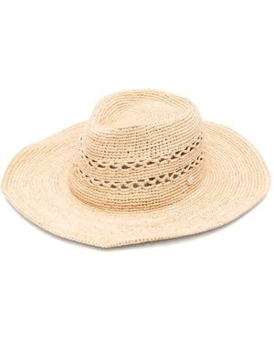 Helen Kaminski Crochet-Knit Wide-Brim Hat - Natural