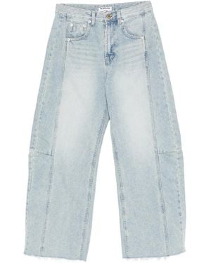 LA PISCINE Banana Frayed Trousers - Blue