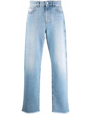 Gcds Light-Wash Wide-Leg Jeans - Blue