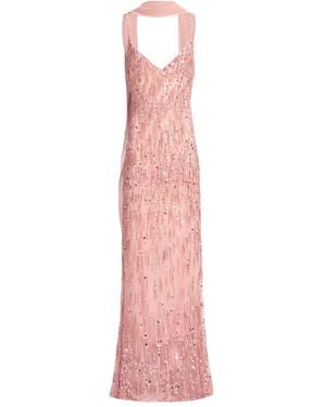 Elie Saab Bead-embellished maxi dress - Rosa