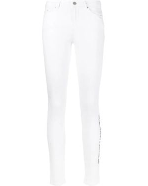 KARL LAGERFELD Logo-Print Skinny Jeans - White