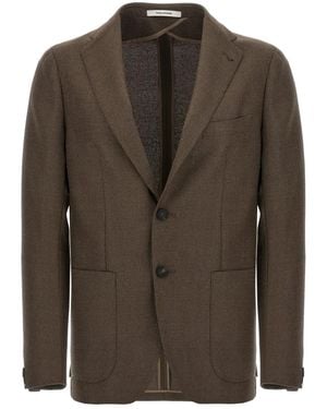 Tagliatore Super 100's Wool Blazer - Brown