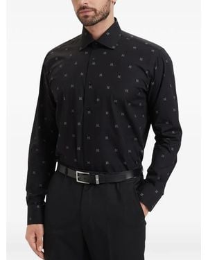 KARL LAGERFELD Logo-Monogram Shirt - Black