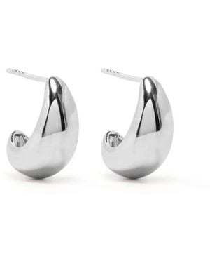 Missoma Savi Dome Polished Hoop Earrings - White