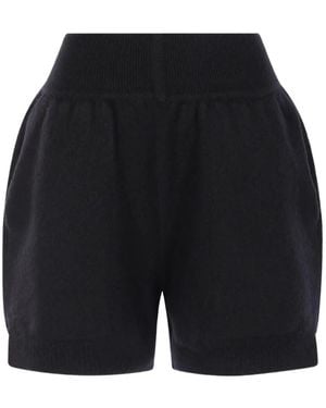 Rick Owens Ribbed-Trim Knitted Shorts - Black