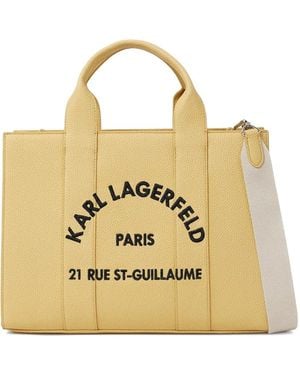 KARL LAGERFELD Medium Rue St-Guillaume Tote Bag - Metallic
