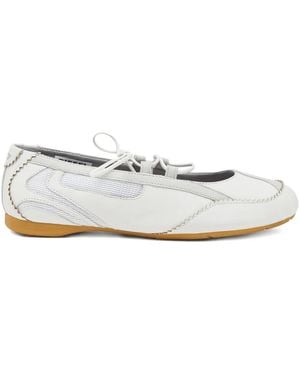 DIESEL D-Mile Leather Flats - White
