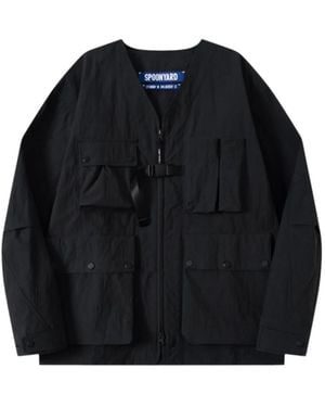Spoonyard 3D Pockets V-Neck Jacket - Black