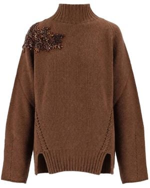 Ermanno Scervino Verzierter Pullover - Braun