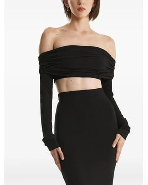 2310 STUDIO Off-Shoulder Top - Zwart