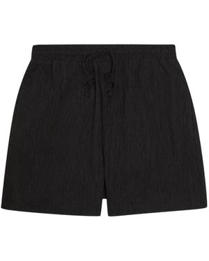 Raith Silvano Crinkled-Finish Drawstring Shorts - Black