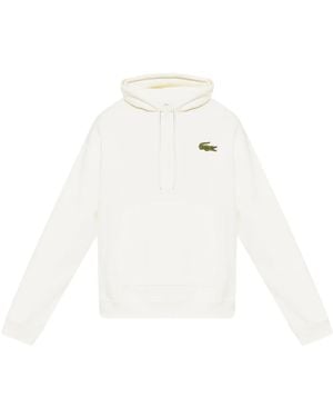 Lacoste ロゴアップリケ パーカー - ホワイト