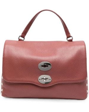 Zanellato Postina Daily Studded Leather Tote Bag - Red