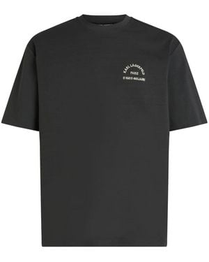 Karl Lagerfeld Rue St. Guillaume Tシャツ - ブラック
