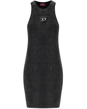 DIESEL Cotton Mini Dress - Black