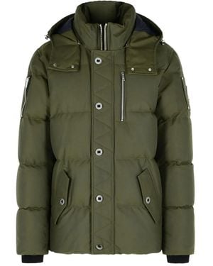 Moose Knuckles Removable-Hood Quilted Coat - Green