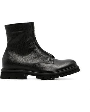 A.s.98 Bottes Zippées En Cuir - Black