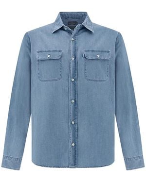Paul & Shark Buttoned Denim Overshirt - Blue