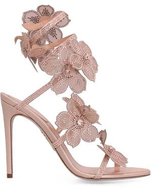 Rene Caovilla Peach Flower Sandals - Pink