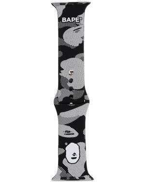 A Bathing Ape Bracelet De Montre À Imprimé Camouflage - White