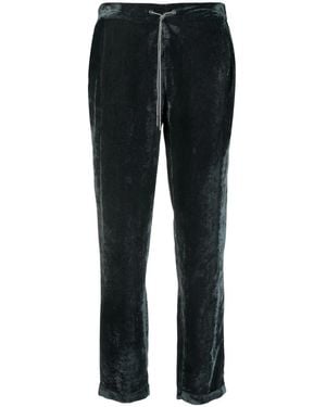 Fabiana Filippi Drawstring-Waist Velvet Trousers - Black