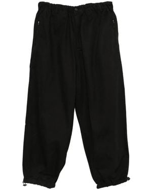 Entire studios Elasticated Drawstring-Hem Trousers - Black