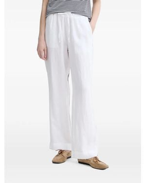 Marc O' Polo Drawstring Wide-Leg Trousers - White