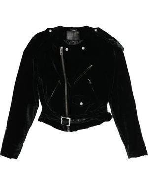 R13 Belted Zip-Fastening Jacket - Black